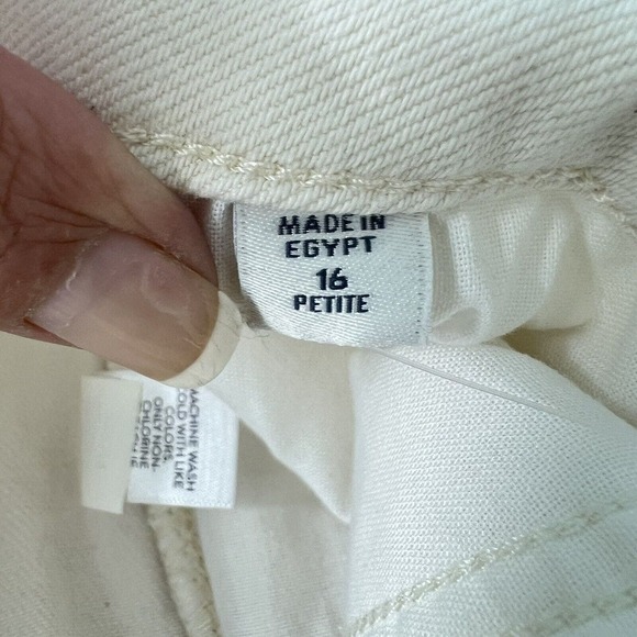 NEW J Jill Denim Jeans Women Size 16 Petite Cream Modern Slim Boot Cut Stretch - Picture 4 of 16